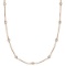 Station Bezel-Set Necklace in 14k Rose Gold 2.00 ctw