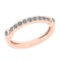 0.20 Ctw Diamond 14k Rose Gold Eternity Band Ring