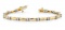 14K YELLOW GOLD 1 CTW G-H SI2/SI3 SHINY COLUMN LINK DIAMOND BRACELET