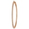 Milgrain Edged Diamond Bangle Bracelet 14k Rose Gold 0.75ctw
