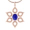Certified 3.50 Ctw Tanzanite 14K Rose Gold Victorian Style Pendant