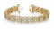 14KT YELLOW GOLD 5 CTW G-H VS2/SI1 BLOSSOMING BEAUTY DIAMOND BRACELET