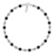 4.06 Ctw I2/I3 Treated Fancy Black Diamond And White Diamond 14K White Gold Bracelet