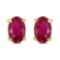4.50 CTW Genuine Ruby And 14K Yellow Gold Earrings