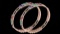 Certified 12.34 Ctw SI2/I1 Multi Emerald,Ruby,Sapphire And Diamond 14K Rose Gold Bangles
