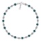 4.06 Ctw I2/I3 Treated Fancy Blue Diamond And White Diamond 14K White Gold Bracelet