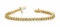 14KT YELLOW GOLD .50 CTW G-H VS2/SI1 CLASSIC ILLUSION S DIAMOND TENNIS BRACELET