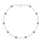 0.50 Ctw i2/i3 Treated Fancy Blue Diamond 14K Rose Gold Yard Necklace