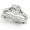 CERTIFIED 18KT WHITE GOLD 1.16 CTW J-K/VS-SI1 DIAMOND BRIDAL SET
