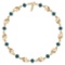 2.95 Ctw I2/I3 Treated Fancy Blue Diamond And White Diamond 14K Yellow Gold Bracelet