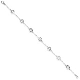 Station Bezel-Set Bracelet 14K White Gold 1.50ctw