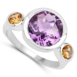2.60Ctw. Genuine Amethyst 14K White Gold