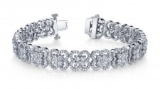 14KT WHITE GOLD 5 CTW G-H SI2/SI3 BLOSSOMING BEAUTY DIAMOND BRACELET