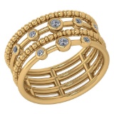 Certified 0.28 Ctw Diamond Ladies Fashion Engagement 14k Yellow Gold MADE IN USA Halo Ring MADE IN U