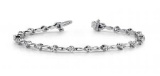 14K WHITE GOLD 1 CTW G-H SI2/SI3 TEARDROP LINK DIAMOND BRACELET