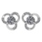 1.02Ctw Diamond 14k White Gold Halo Stud Earring