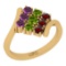 0.95 Ctw I2/I3 Multi Stone 10K Yellow Gold Multi Bypass Ring