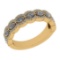 Certified 1.27 Ctw I2/I3 Diamond 10K Yellow Gold Vintage Style Wedding Band Ring