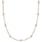 Station Bezel-Set Necklace in 14k Rose Gold 0.50 ctw