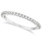 Half-Eternity Pave-Set Diamond Stacking Ring 14k White Gold 0.25ctw