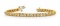 14KT YELLOW GOLD 2.50 CTW G-H VS2/SI1 HALF BEZEL CIRCLE LINK DIAMOND TENNIS BRACELET