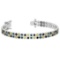 1.50 Ctw I2/I3 Multi Diamond14K White Gold 2 Row Bracelet