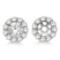 Round Diamond Earring Jackets for 5mm Studs 14K White Gold 0.77ctw