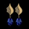 8.18 Ctw VS/SI1 Tanzanite And Diamond 10K Yellow Gold Earrings