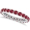 Prong-Set Ruby Eternity Ring Band 14k White Gold 2.07ctw