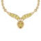 0.56 Ctw Treated fancy Yellow Diamond 14K Yellow Gold Pendant Necklace