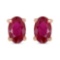 4.50 CTW Genuine Ruby And 14K Rose Gold Earrings