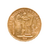 French 20 Franc Angel Gold Coin 1871-1906