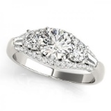 CERTIFIED 18KT WHITE GOLD 1.22 CTW J-K/VS-SI1 DIAMOND ENGAGEMENT RING