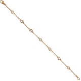 Station Bezel-Set Bracelet 14K Rose Gold 1.00ctw