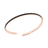 1.20 Ctw i2/i3 Treated Fancy Black Diamond 14K Rose Gold Bangle