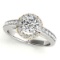 CERTIFIED TWO TONE GOLD 1.33 CTW J-K/VS-SI1 DIAMOND HALO ENGAGEMENT RING