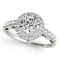 CERTIFIED PLATINUM 1.17 CTW J-K/VS-SI1 DIAMOND HALO ENGAGEMENT RING