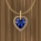 Certified 5.01 Ctw VS/SI1 Tanzanite And Diamond 14K Yellow Gold Victorian Style Necklace