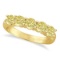 Five Stone Fancy Yellow Canary Diamond Anniversary Ring 14k 1.50ctw