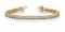 14K YELLOW GOLD 2.50 CTW G-H SI2/SI3 CLASSIC DIAMOND BOX TENNIS BRACELET