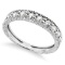 Vintage Style Style Diamond Wedding Ring Band Half-Way 14k White Gold 0.55ctw