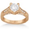 Antique style Style Diamond Engagement Ring Setting 14k Rose Gold 1.40ctw