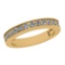 Certified 0.45 Ctw I2/I3 Diamond 10K Yellow Gold Victorian Style Simple Band Ring