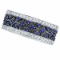 Blue Sapphire and Diamond Eternity Band 14k White Gold 1.23ctw