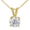 1.00ctw. Round Diamond Solitaire Pendant in 18k Yellow Gold H, VS2