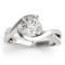 Diamond Bypass Engagement Ring Setting in 14k White Gold 1.13ctw