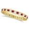 1.04ctw Ruby and Diamond Channel Set Ring Eternity Band 14k Yellow Gold