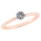 Certified 0.50 Ctw Diamond 14k Rose Gold Ring