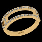 0.41 Ctw i2/i3 Diamond 14K Yellow Gold Ring