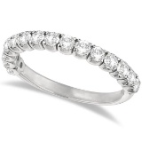 Diamond Wedding Band Anniversary Ring in 14k White Gold 1.00ctw
